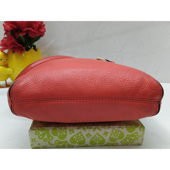 Michael Kors Hamilton Red Leather Zipper Closure Crossbody Bag - Picture 6 of 16